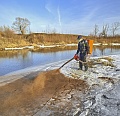 Распылитель сорбента АРС на испытаниях